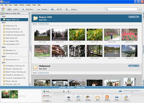 Picasa digital photo organizer