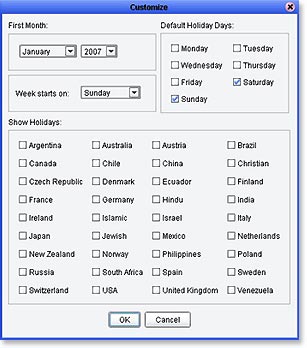 photo calendar, step 3 - choose starting month